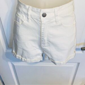 White Women's Denim Shorts Petite Small Stretch Very Soft Fabric